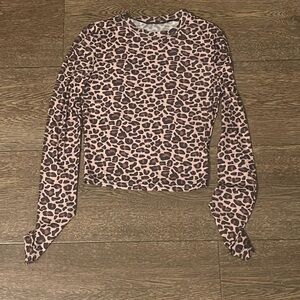 Leopard Print Long Sleeve Top
